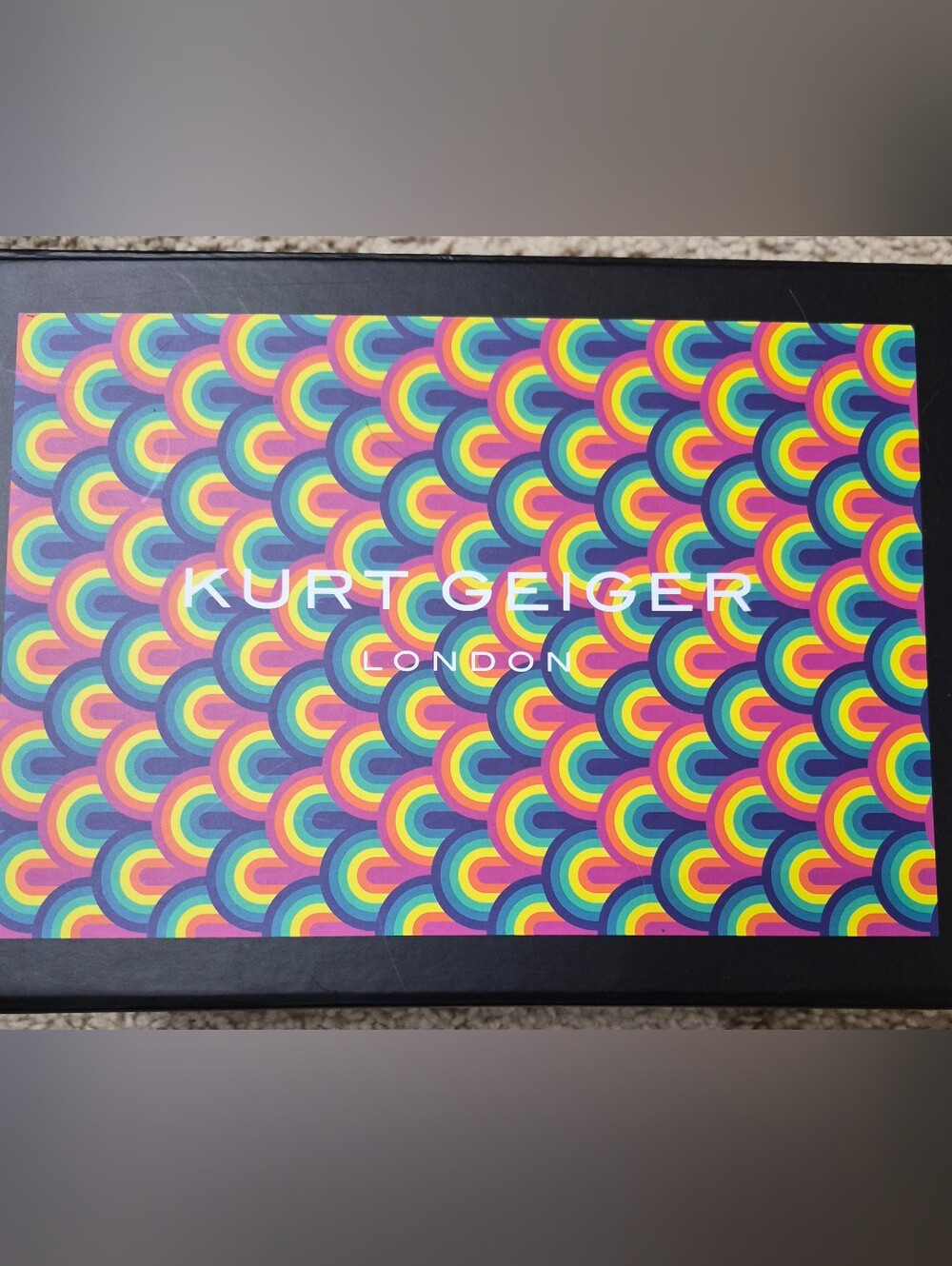 Kurt Geiger Denim Metallic Rainbow Quilted 2 Way Bag W/crystal Studs NWOT - Picture 10 of 10